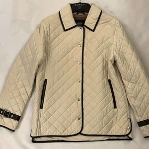 Coach Cream With Brown Leather Trim Size Small Woman